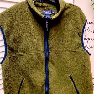 Men's polo zip up vest